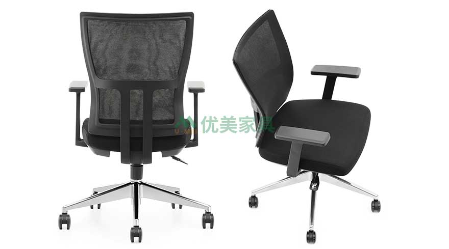网布办公椅-职员椅系列K1-03A黑色款