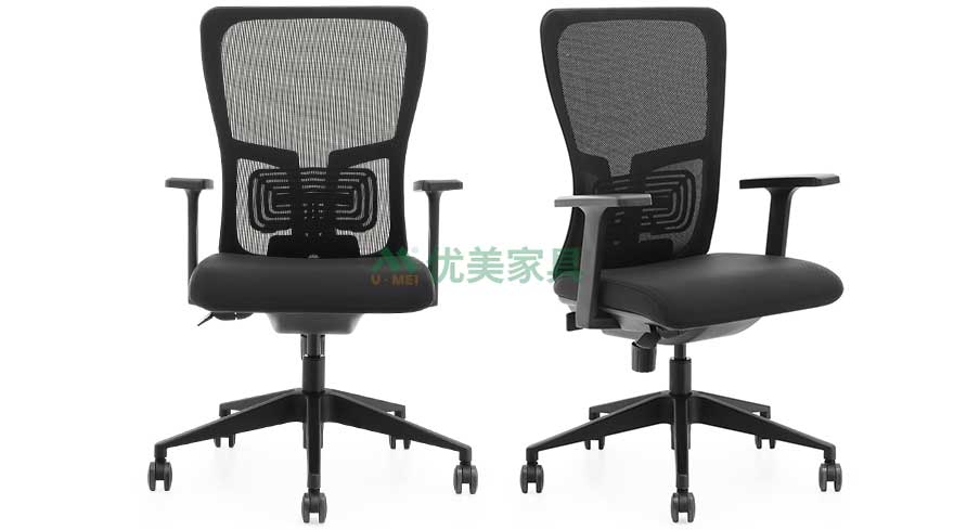 网布办公椅-职员椅系列K1-04A黑色款