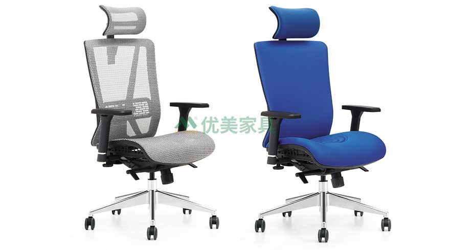 网布办公椅-X3-01镂空坐垫高背款