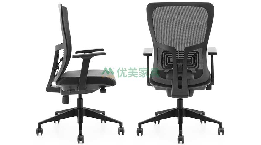 网布办公椅-职员椅系列K1-04A黑色款