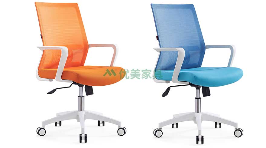 网布办公椅-K2-604 橙色 蓝色 可升降