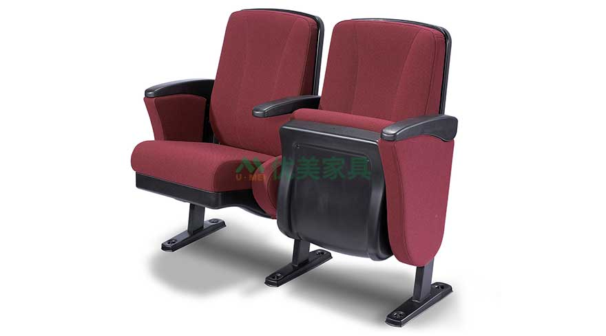礼堂椅LTY-002红棕色胶壳款