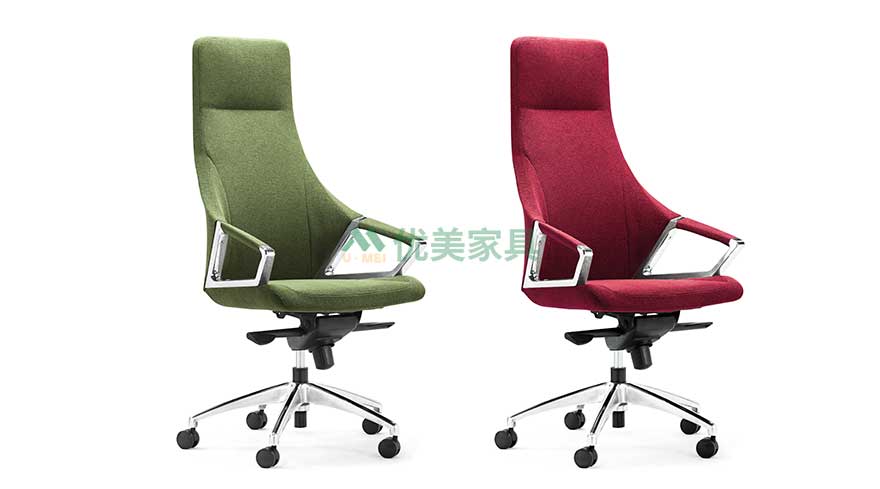 绒布办公椅-GS-G1900绿色款高背